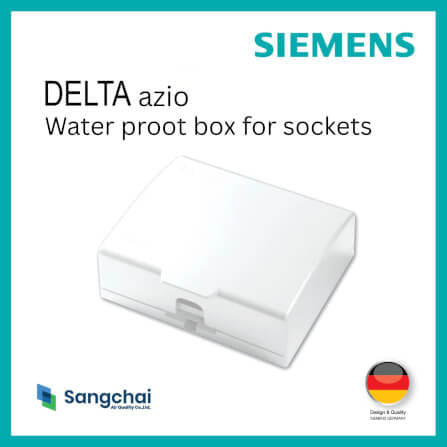 ฝากันน้ำสำหรับเต้ารับ SIEMENS ซีรีส์ AZIO ขนาด 120 มม. สีขาว_1